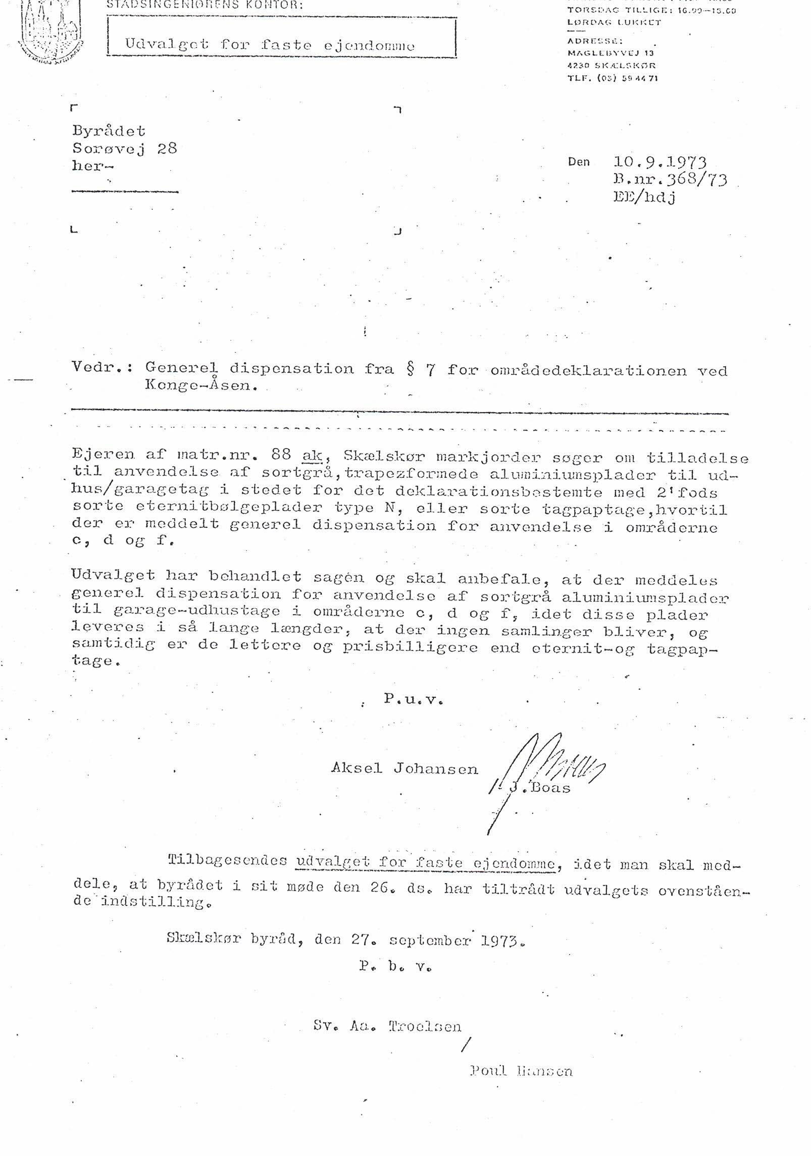 Disposition 19730927